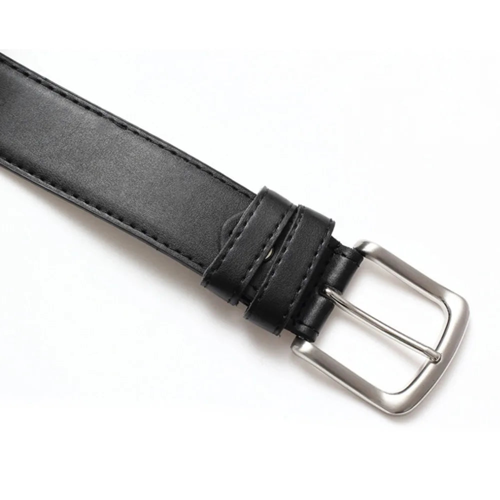 Leather Belt with Hidden Zipper Wallet