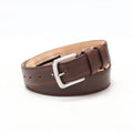Leather Belt with Hidden Zipper Wallet