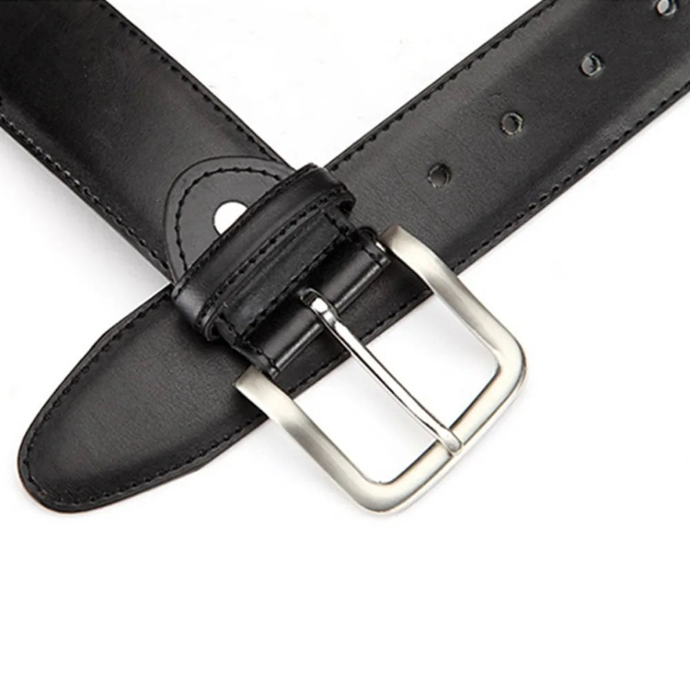 Leather Belt with Hidden Zipper Wallet